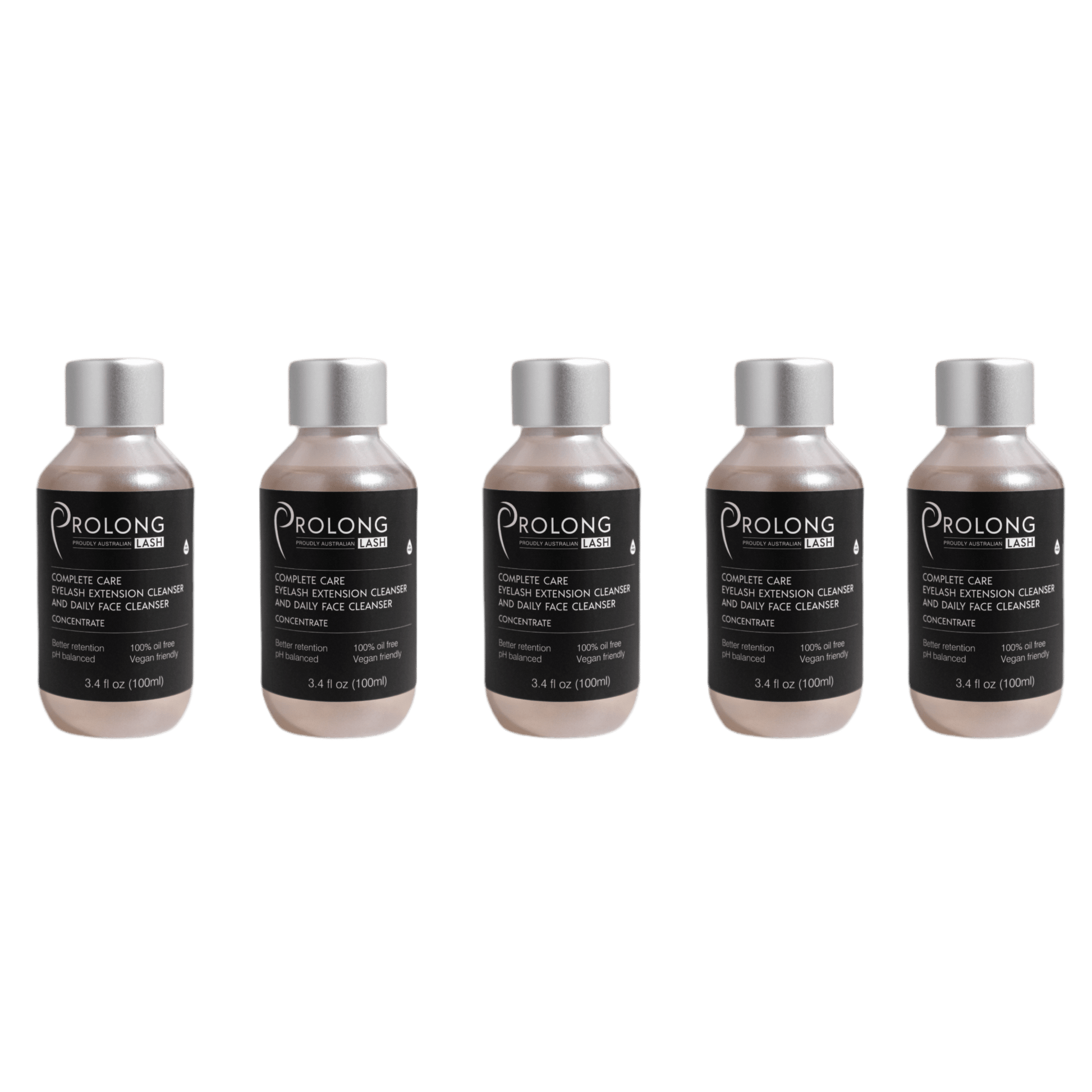 5 flacons de Prolong Nettoyant Concentré.