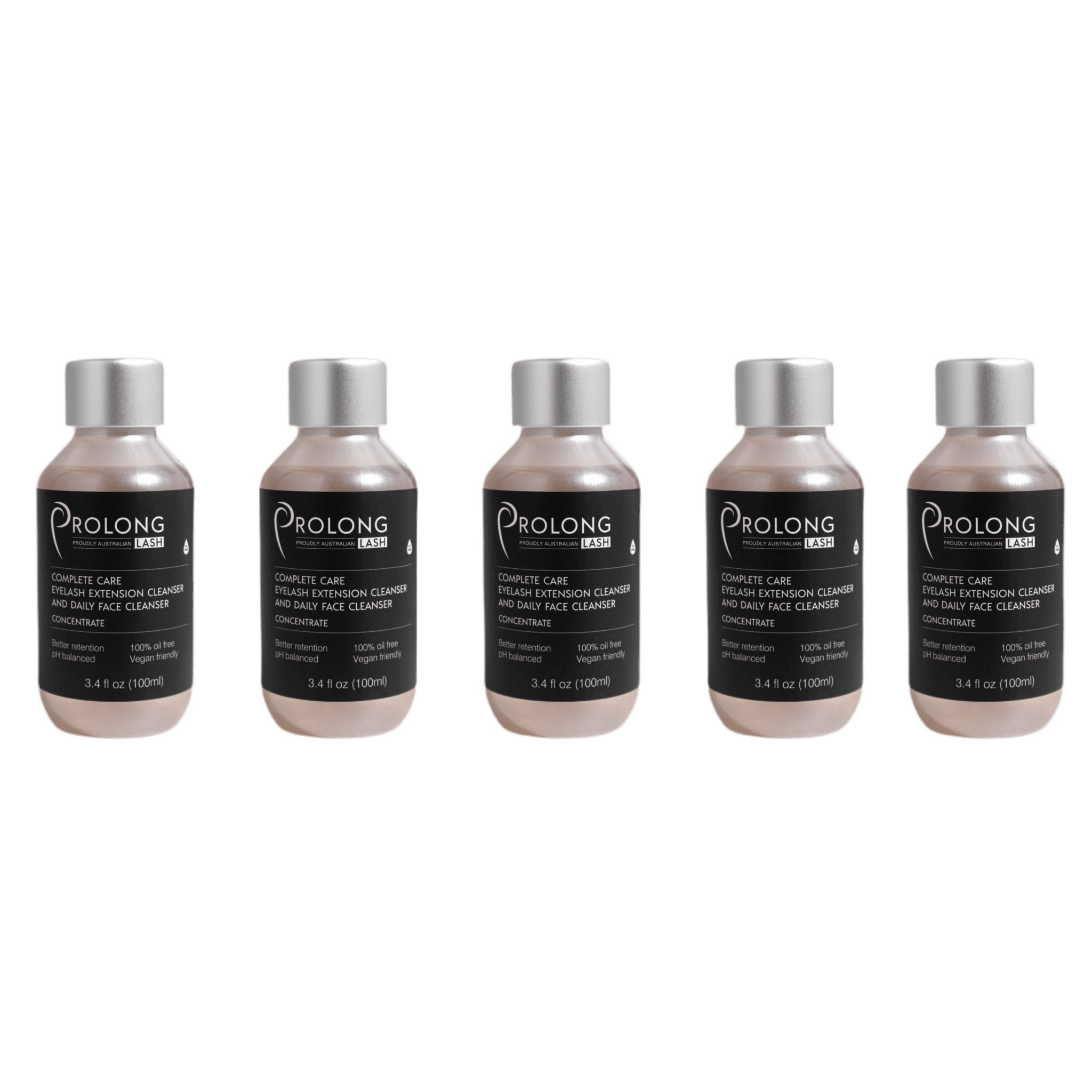 5 flacons de Prolong Nettoyant Concentré.